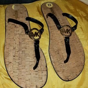 Michael Kors black jelly sandals